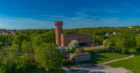 Teutonic Castle at the Wda river in Swiecie, Poland.