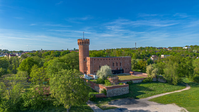 Teutonic Castle at the Wda river in Swiecie, Poland.