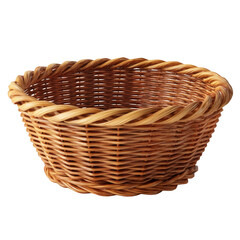 Woven basket isolated on transparent background, perfect for your design