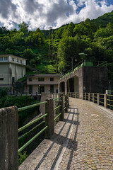 Fototapeta premium Corlo Dam Street in Belluno, Veneto, Italy