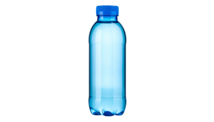 Water Bottle PNG, Transparent Isolated Plastic Bottle, Minimalist Design for Packaging, Healthy Drink Concept