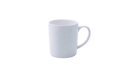 White mug isolated on black background, simple and elegant design close up