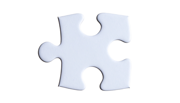 Puzzle Piece PNG, Realistic Jigsaw Game Part, Transparent Background, Problem Solving and Education Icon