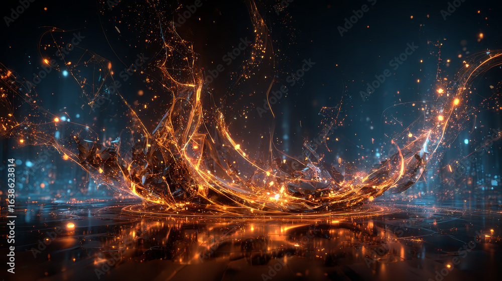Poster translucent fire flames and sparks on transparent background. for used on dark illustrations. transp