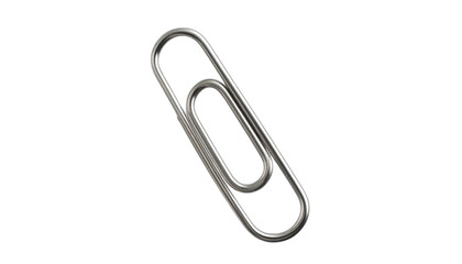 Paper Clip PNG, Realistic Silver Office Stationery, Transparent Background, Document and File Holder Icon
