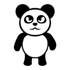Panda Bear Evil Bad Boy Angry Dangerous Look Comic