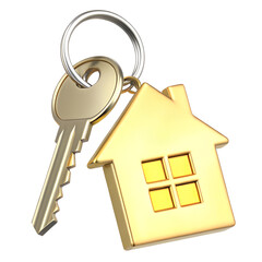 3d glossy blue home button icon isolated on transparent background