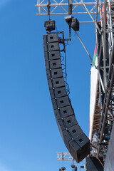 Obraz premium Suspended powerful concert acoustic system