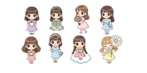  Chibi Illustrations, Kawaii