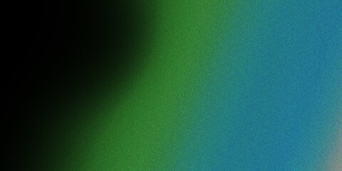 Colorful abstract gradient background blending green, blue, and yellow tones with a soft, wavy, noisy texture, grainy background, banner, backdrop design
