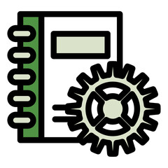 イラストアイコン：ギアファイルバインダー