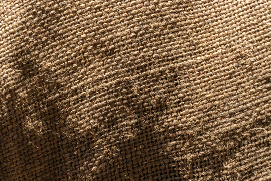Textura de tejido de c&aacute;&ntilde;amo "Yute", de usos variados, tela org&aacute;nica de saco por su color natural sin blanquear, con sombra degradada