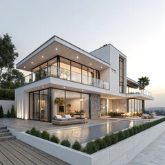 modern house in the city