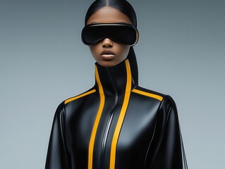 Futuristic Fashion Model Presents Saint Laurent 2070 Wear Collection