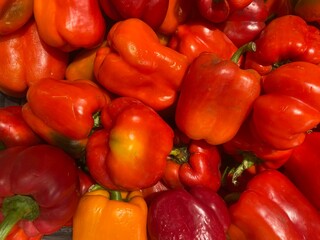 red and yellow peppers
