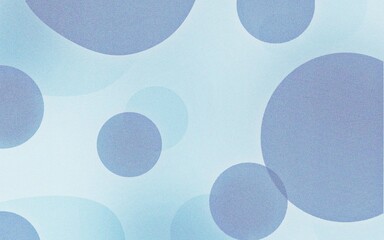 Soft blue abstract background featuring large and small overlapping circles, grainy background, creating a calm, airy, and minimal design, backdrop design, banner