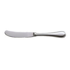 Fototapeta premium Elegant Polished Stainless Steel Butter Knife with Serrated Edge and Classic Handle Design