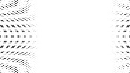 Abstract radial halftone background. Modern monochrome dot pattern with a curved gradient effect. Vector corner overlay for digital design or pop art texture © gd-house