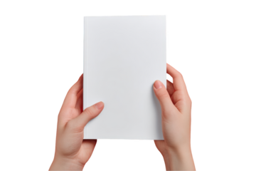 hand holding blank business card