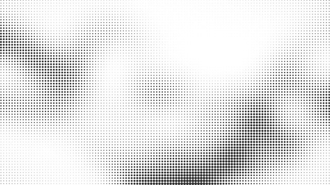 Fototapeta Modern abstract background with a monochrome halftone dot pattern. A soft digital wave or blur effect creates a minimalist gradient texture for a clean design.