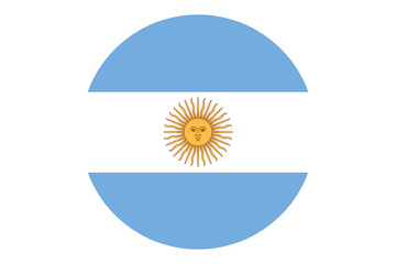 round flag of Argentina vector