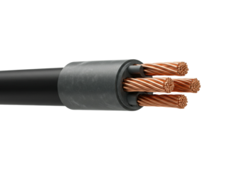 Electrical cable installation process industrial site urban environment technology insights. Cut out png