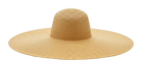 Sun protection essentials stylish wide-brimmed hat beach product outdoor fashion accessory. Cut out png