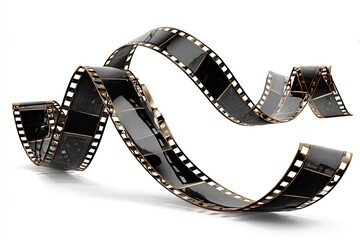 Filmstrip in a swirling motion