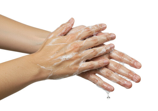 Hand washing action demonstration home hygiene clean environment health awareness. Cut out png