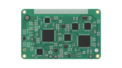 High tech circuit board with semiconductors for advanced electronics