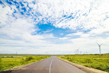 Fototapeta premium Kola Wind Power Plant. The northernmost wind farm.