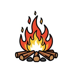 fire burning on wood
