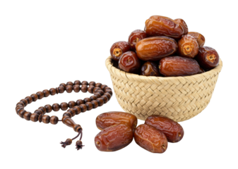 Harvesting dates and spiritual moments middle eastern market food warm atmosphere cultural significance. Cut out png