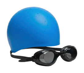 Swimming gear preparation for competitive events in aquatic centers equipment setup indoor environment enthusiastic perspective. Cut out png
