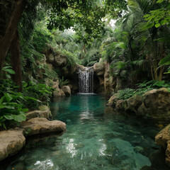 Tropical waterfall