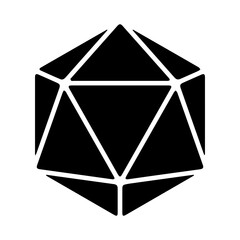 icosahedron glyph icon