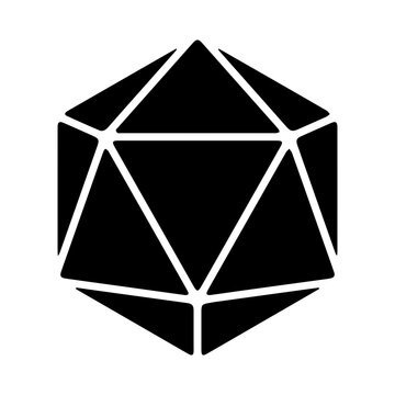icosahedron glyph icon