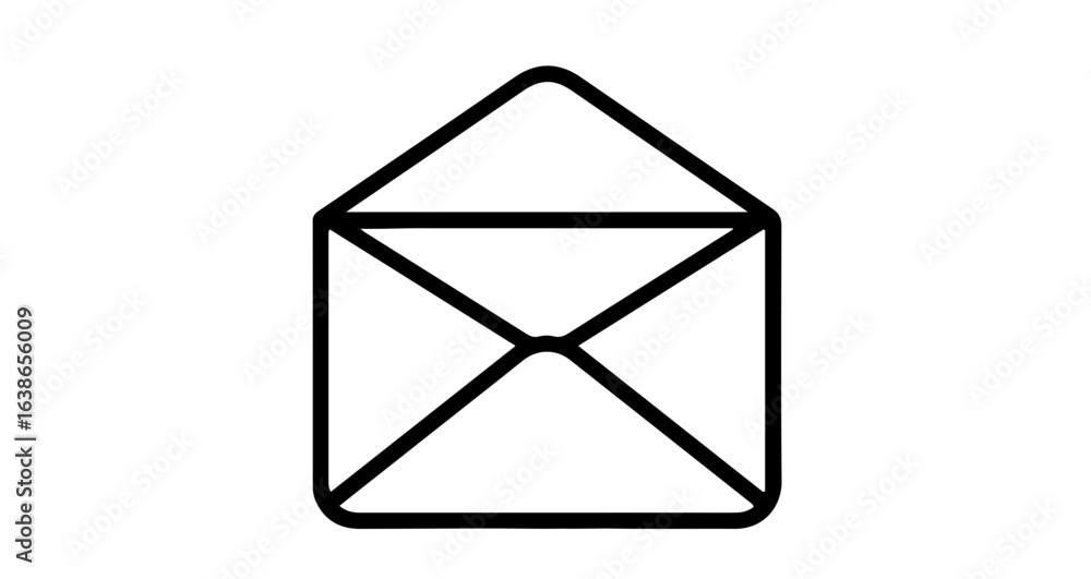 Aufkleber object email marketing vector icon design for business communication and newsletter subscription wit