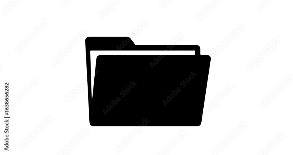 Aufkleber object download folder icon vector illustration file management system organization data storage doc