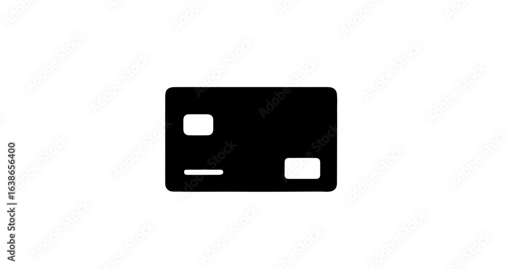 Aufkleber object black square with cutouts vector illustration for graphic design and creative projects resour