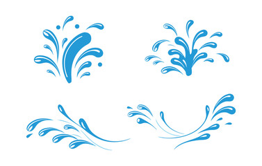 Water splash vector illustration design elements