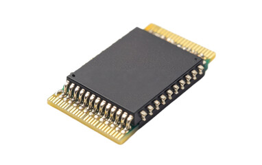 40 pin electronic integrated on white background,png