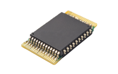 40 pin electronic integrated on white background,png