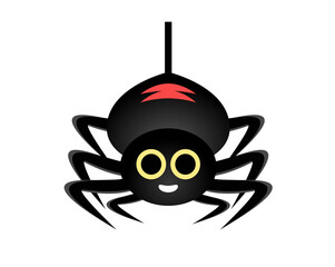 Black eight legged arachnid or spider icon