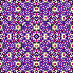 seamless pattern with purple flowers
