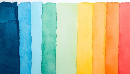 Naklejka premium Textura de acuarela en franjas de colores vivos