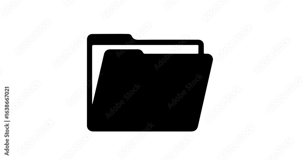 Poster object download folder icon vector file management system organization storage document directory ar