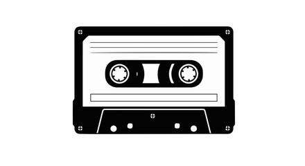 Obraz premium Object retro cassette tape vector illustration for music lovers and nostalgic designs old school audio technology vector