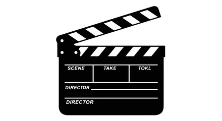 Object movie clapperboard vector illustration for film production and filmmaking industry stock image and graphic design vector