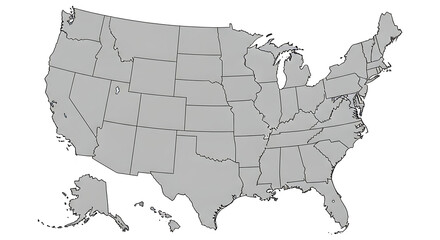 US map, USA map, United States map, USA map with state names, US states labeled, USA political map, American states map, USA state boundaries, US geography map, USA labeled map, US map illustration, 